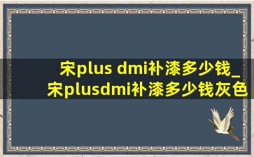 宋plus dmi补漆多少钱_宋plusdmi补漆多少钱灰色